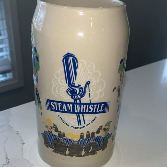 Vintage Oktoberfest STEAM WHISTLE Canada's Premium Pilsner Giant Beer Stein Mug - Picture 4 of 5